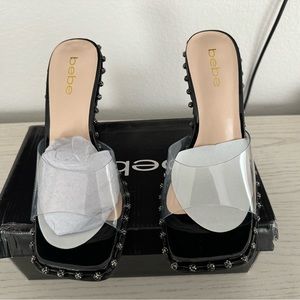 Bebe clear sandals die 7.5 Never worn